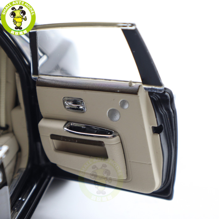 1/18 Rolls-Royce Ghost Kyosho 08802BKS2 Black/Silver Diecast Model Toy Car Gifts For Father Friends