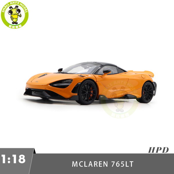 1/18 LCD HPD McLaren 765LT Supercar Orange Diecast Model Car Gifts For Father Friends