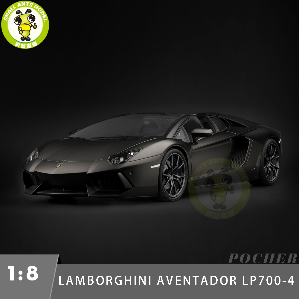 1/8 Pocher HK121 Lamborghini Aventador LP700-4 Roadster Nero