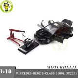 1/18 Motorhelix Mercedes Benz S600L S600 S CLASS W221 Diecast Model Toy Car Gifts For Friends Father
