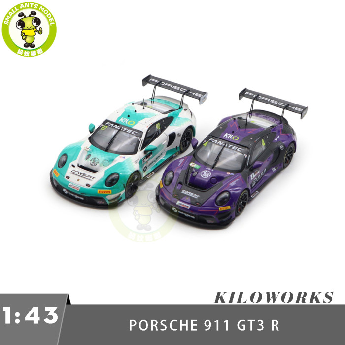 1/43 Porsche 911 GT3 R 2024 GTWCA Kiloworks Minichamps Diecast Model Toys Car Gifts For Friends Father