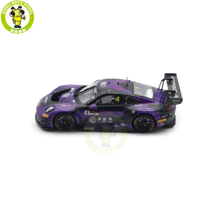 1/43 Porsche 911 GT3 R 2024 GTWCA Kiloworks Minichamps Diecast Model Toys Car Gifts For Friends Father