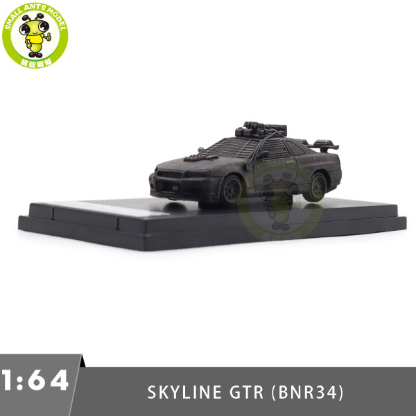 1/64 Nissan Skyline GT-R R34 BNR34 Mad Max MOTORHELIX SH Diecast Model Toy Car Gifts For Father Friends