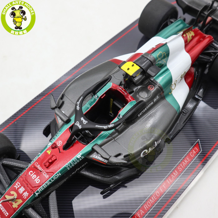 1/18 NZG Alfa Romeo F1 C43 Sauber Valtteri Bottas Zhou Guanyu Kiloworks Diecast Model Toys Car Gifts For Friends Father