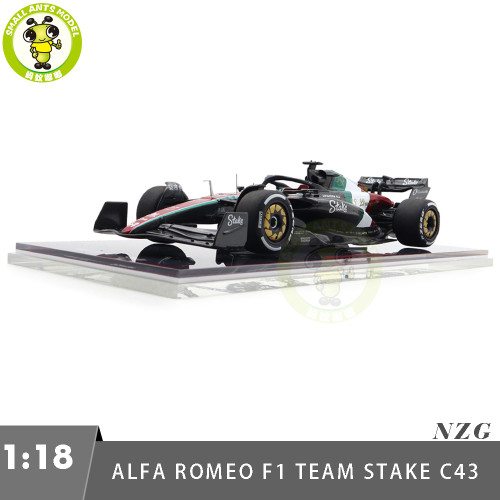 1/18 NZG Alfa Romeo F1 C43 Sauber Valtteri Bottas Zhou Guanyu Kiloworks Diecast Model Toys Car Gifts For Friends Father