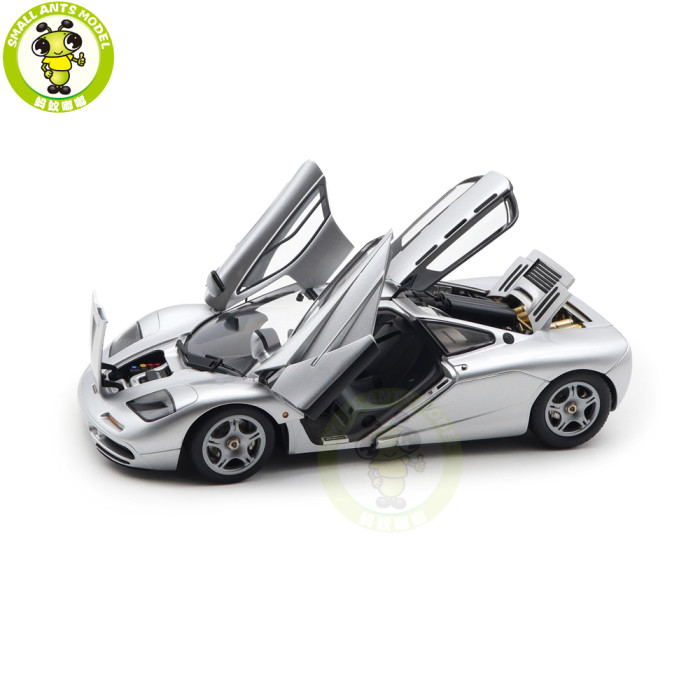 1/18 LCD McLaren F1 XP5 Silver Diecast Model Car Gifts For Father Friends