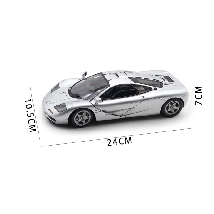 1/18 LCD McLaren F1 XP5 Silver Diecast Model Car Gifts For Father Friends