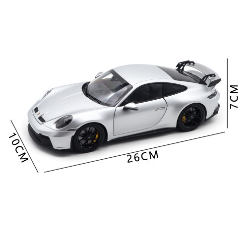 1/18 Porsche 911 992 GT3 2021 Norev 187313 Silver Diecast Model Toys Car Gifts For Father Friends
