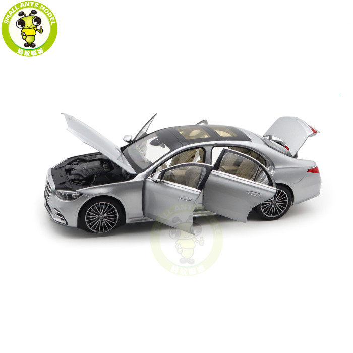 1/18 Mercedes Benz S600 S CLASS W223 AMG Line 2021 Norev 183805 Silver Diecast Model Toy Car Gifts For Friends Father