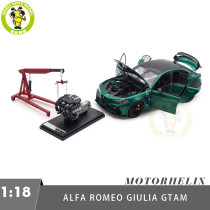 1/18 Alfa Romeo Giulia GTAm MOTORHELIX Diecast Model Toy Car Gifts For Father Friends