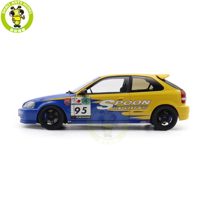 1/18 MOTORHELIX Honda CIVIC Type R EK9-120 Spoon Diecast Model Toy Car Gifts For Father Friends