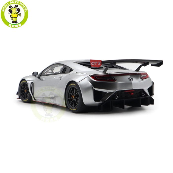 1/18 Honda NSX GT3 Hyper Silver / Custom Color Autoart 81897 Model Toy Car Gifts For Father Friends