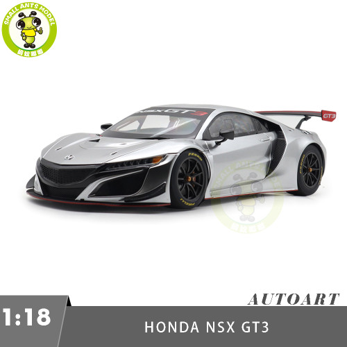 1/18 Honda NSX GT3 Hyper Silver / Custom Color Autoart 81897 Model Toy Car Gifts For Father Friends