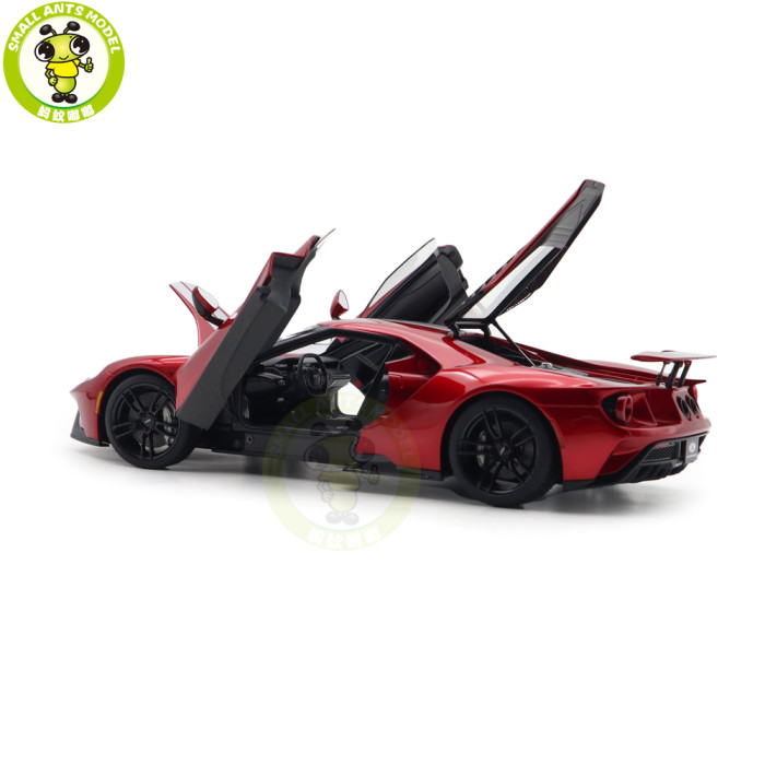 1/18 FORD GT 2017 Liquid Red / Silver Stripes Autoart 72943 Model Toy Car Gifts For Father Friends