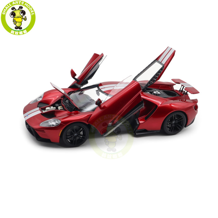 1/18 FORD GT 2017 Liquid Red / Silver Stripes Autoart 72943 Model Toy Car Gifts For Father Friends