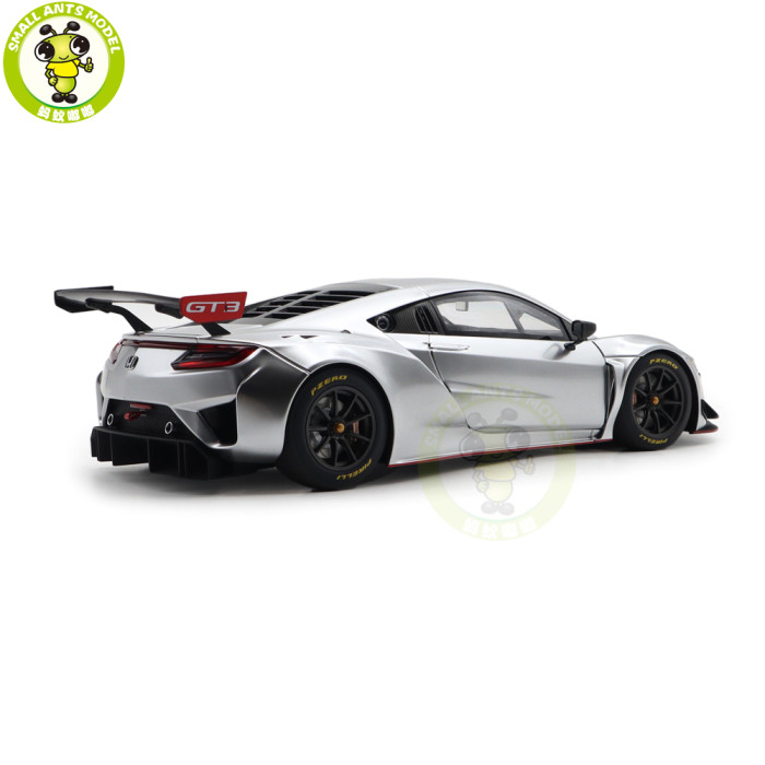 1/18 Honda NSX GT3 Hyper Silver / Custom Color Autoart 81897 Model Toy Car Gifts For Father Friends