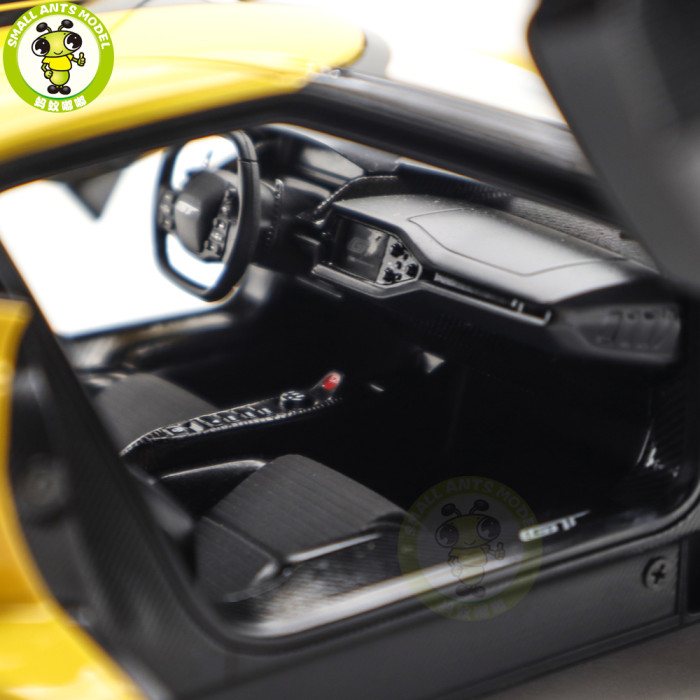 1/18 FORD GT 2017 Triple Yellow / Black Stripes Autoart 72944 Model Toy Car Gifts For Father Friends