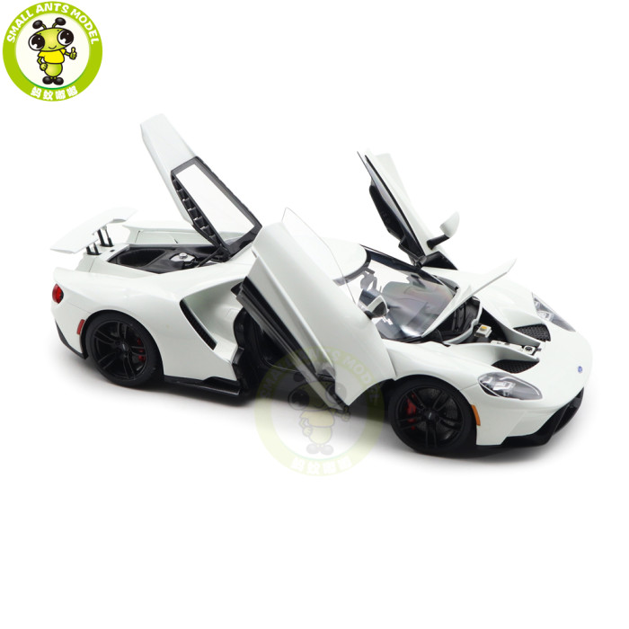 1/18 FORD GT 2017 Frozen White Autoart 72941 Model Toy Car Gifts For Father Friends