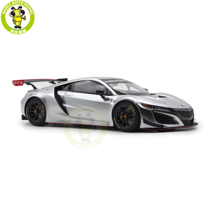 1/18 Honda NSX GT3 Hyper Silver / Custom Color Autoart 81897 Model Toy Car Gifts For Father Friends