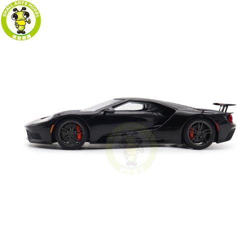 1/18 FORD GT 2017 Shadow Black / Orange Stripes Autoart 72945 Model Toy Car Gifts For Father Friends