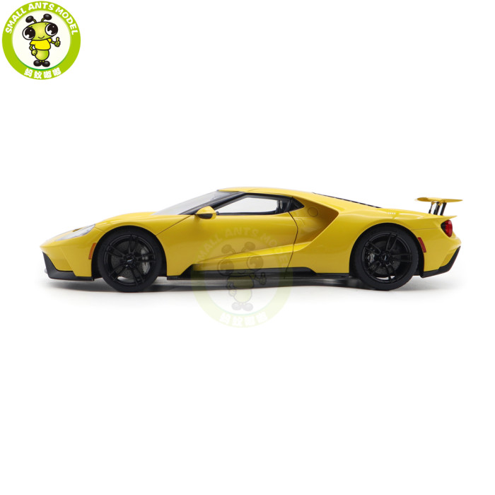 1/18 FORD GT 2017 Triple Yellow / Black Stripes Autoart 72944 Model Toy Car Gifts For Father Friends