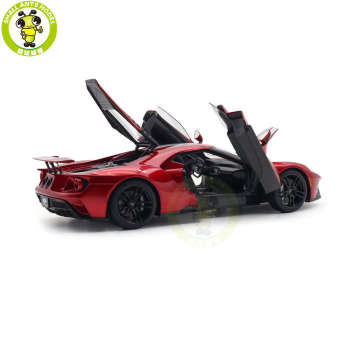 1/18 FORD GT 2017 Liquid Red / Silver Stripes Autoart 72943 Model Toy Car Gifts For Father Friends