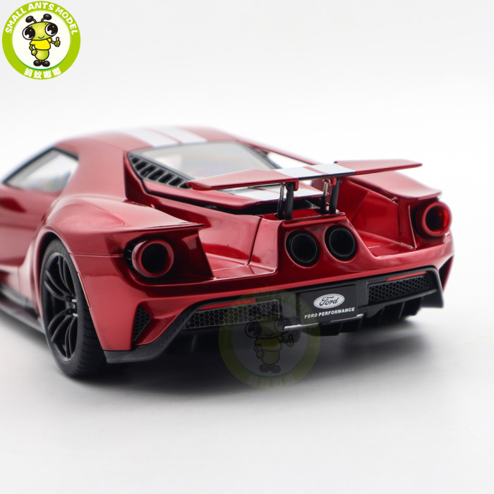 1/18 FORD GT 2017 Liquid Red / Silver Stripes Autoart 72943 Model Toy Car Gifts For Father Friends