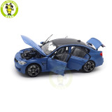 1/18 BMW M3 Competition 2017 Norev 183255 Marina Blue Diecast Model Car Toys Gifts For Adults Friends Father