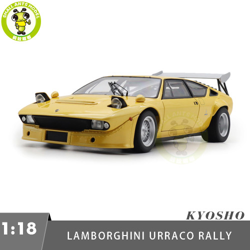 1/18 Lamborghini Urraco Rally 1974 KYOSHO 08445GY Yellow Diecast Model Toy Cars Gifts For Father Friends