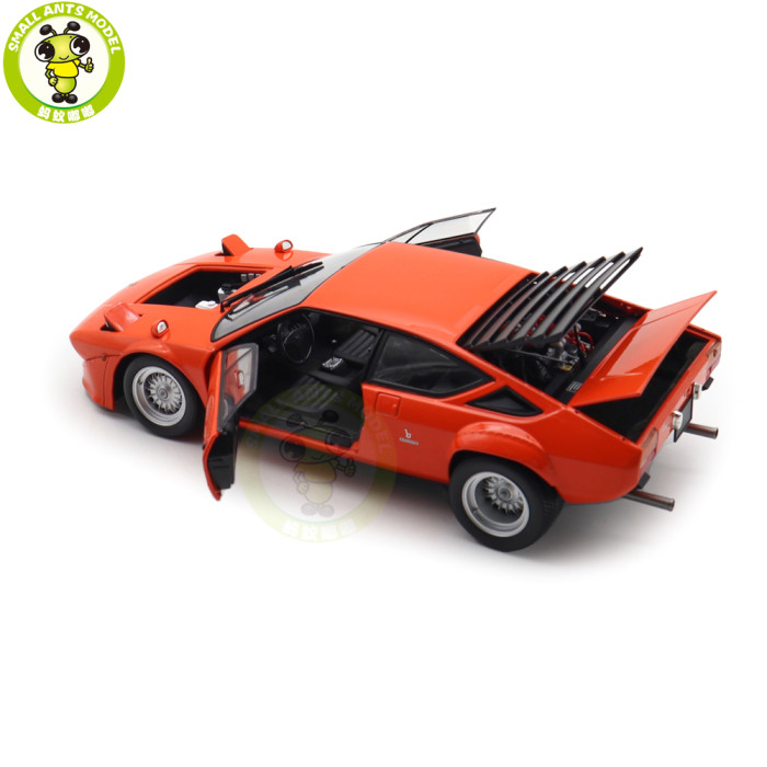 1/18 Lamborghini Urraco Rally 1974 KYOSHO 08445P Orange Diecast Model Toy Cars Gifts For Father Friends