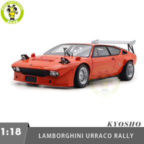 1/18 Lamborghini Urraco Rally 1974 KYOSHO 08445P Orange Diecast Model Toy Cars Gifts For Father Friends