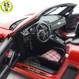 1/18 Porsche 718 Spyder RS 2023 Weissach Pack Norev 187271 Guards Red Diecast Model Toys Car Gifts For Father Friends