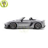 1/18 Porsche 718 Spyder RS 2023 Weissach Pack Norev 187270 GT Silver Diecast Model Toys Car Gifts For Father Friends