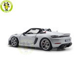 1/18 Porsche 718 Spyder RS 2023 Weissach Pack Norev 187270 GT Silver Diecast Model Toys Car Gifts For Father Friends
