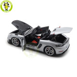 1/18 Porsche 718 Spyder RS 2023 Weissach Pack Norev 187270 GT Silver Diecast Model Toys Car Gifts For Father Friends
