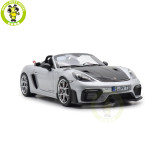 1/18 Porsche 718 Spyder RS 2023 Weissach Pack Norev 187270 GT Silver Diecast Model Toys Car Gifts For Father Friends