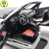 1/18 Porsche 718 Spyder RS 2023 Weissach Pack Norev 187270 GT Silver Diecast Model Toys Car Gifts For Father Friends