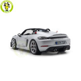 1/18 Porsche 718 Spyder RS 2023 Weissach Pack Norev 187270 GT Silver Diecast Model Toys Car Gifts For Father Friends