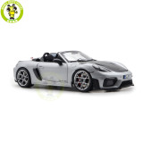 1/18 Porsche 718 Spyder RS 2023 Weissach Pack Norev 187270 GT Silver Diecast Model Toys Car Gifts For Father Friends