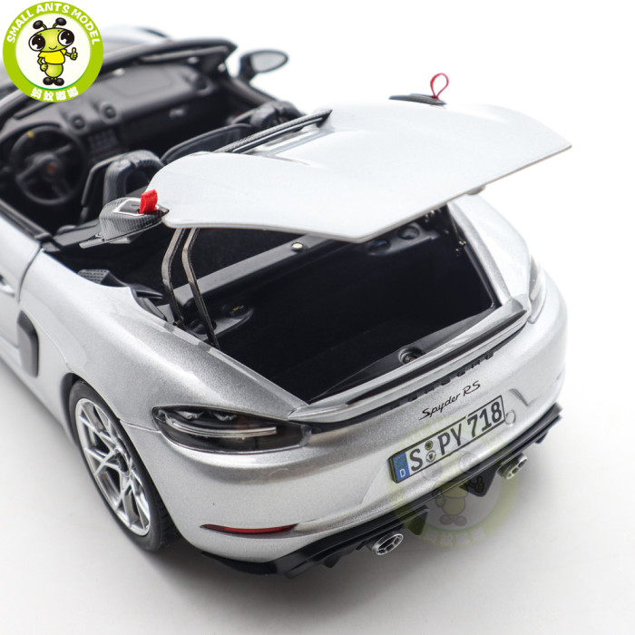 1/18 Porsche 718 Spyder RS 2023 Weissach Pack Norev 187270 GT Silver Diecast Model Toys Car Gifts For Father Friends