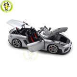 1/18 Porsche 718 Spyder RS 2023 Weissach Pack Norev 187270 GT Silver Diecast Model Toys Car Gifts For Father Friends