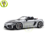 1/18 Porsche 718 Spyder RS 2023 Weissach Pack Norev 187270 GT Silver Diecast Model Toys Car Gifts For Father Friends