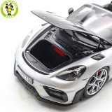1/18 Porsche 718 Spyder RS 2023 Weissach Pack Norev 187270 GT Silver Diecast Model Toys Car Gifts For Father Friends
