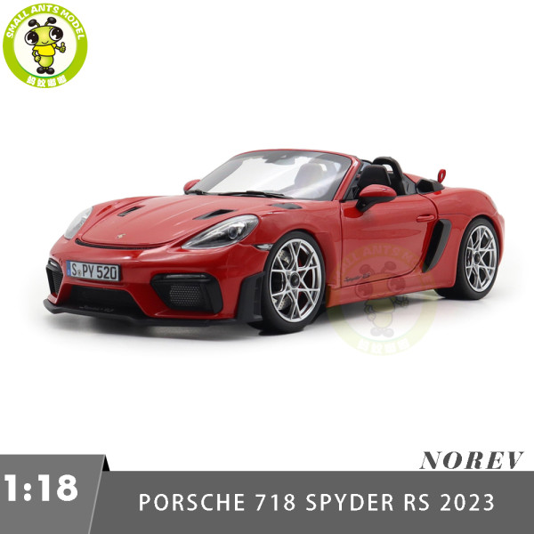 1/18 Porsche 718 Spyder RS 2023 Weissach Pack Norev 187271 Guards Red Diecast Model Toys Car Gifts For Father Friends