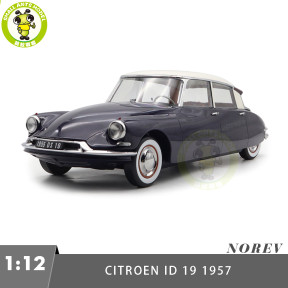 1/12 Norev 121579 Citroen DS 19 1955 Purple Champagne Diecast Model Toy Car Gifts For Friends