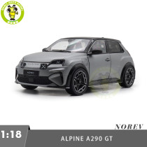 1/18 Renault Alpine A290 GTS 2025 Norev 185451 Grey/Black Diecast Model Toy Car Gifts For Father Friends
