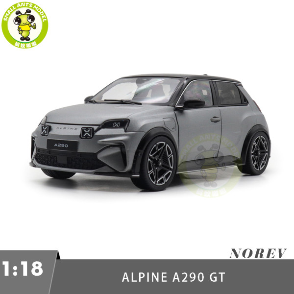 1/18 Renault Alpine A290 GTS 2025 Norev 185451 Grey/Black Diecast Model Toy Car Gifts For Father Friends