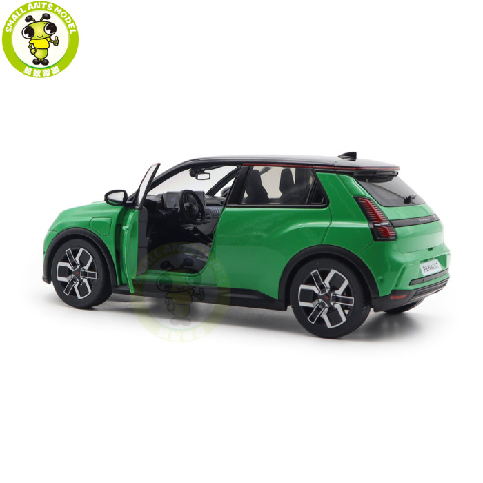 1/18 Renault 5 E-Tech 100% Electric 2024 Norev 185502 Green/Black Diecast Model Toy Car Gifts For Father Friends