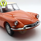1/12 Norev 121580 Citroen DS 19 1957 Orange Cream Diecast Model Toy Car Gifts For Friends