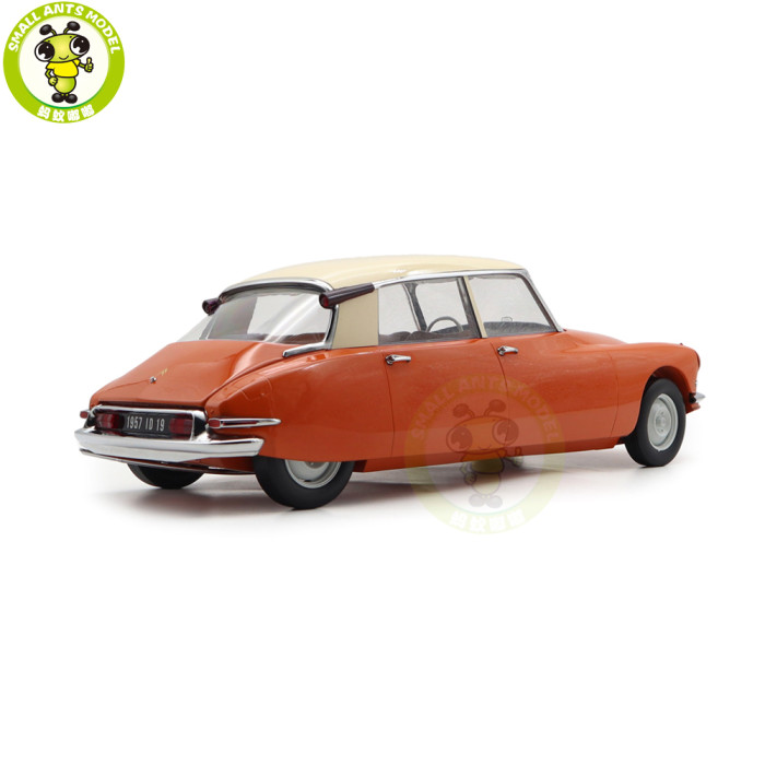 1/12 Norev 121580 Citroen DS 19 1957 Orange Cream Diecast Model Toy Car Gifts For Friends